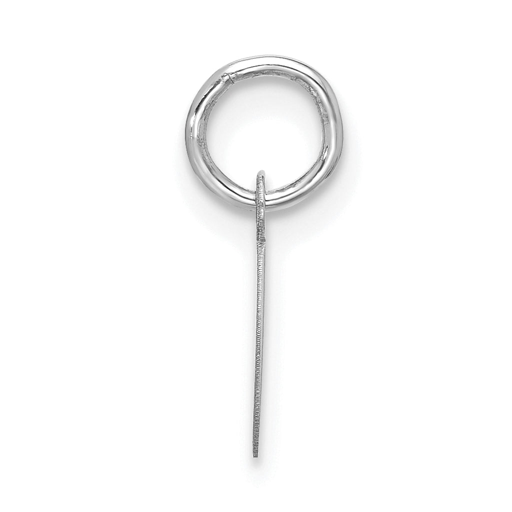 10K White Gold 10Kw Small Script Initial C Charm