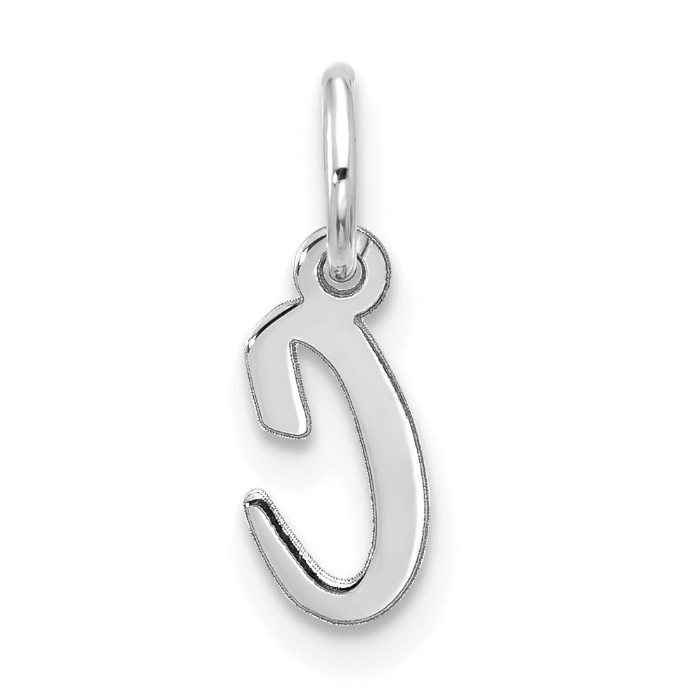 10K White Gold 10Kw Small Script Initial C Charm