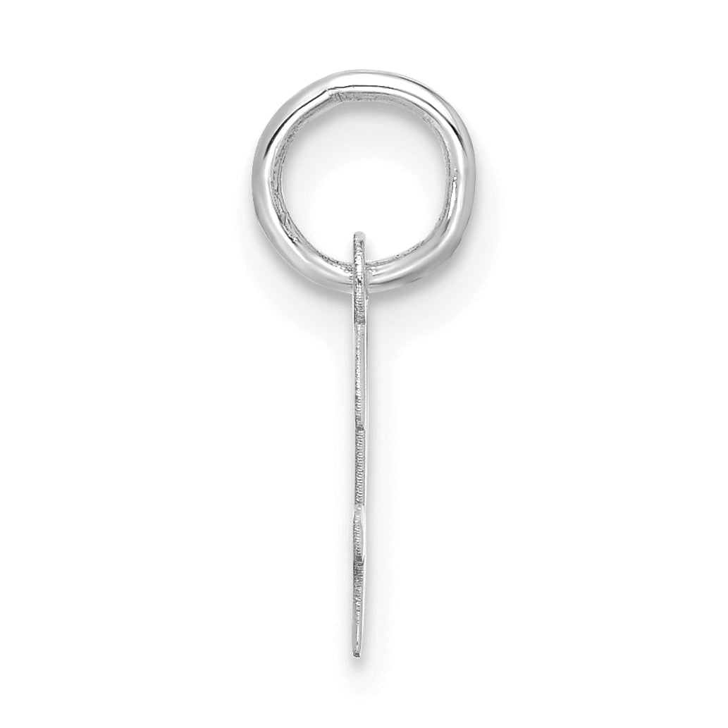 10K White Gold 10Kw Small Script Initial H Charm