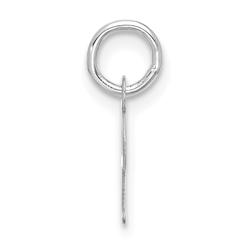 10K White Gold 10Kw Small Script Initial I Charm