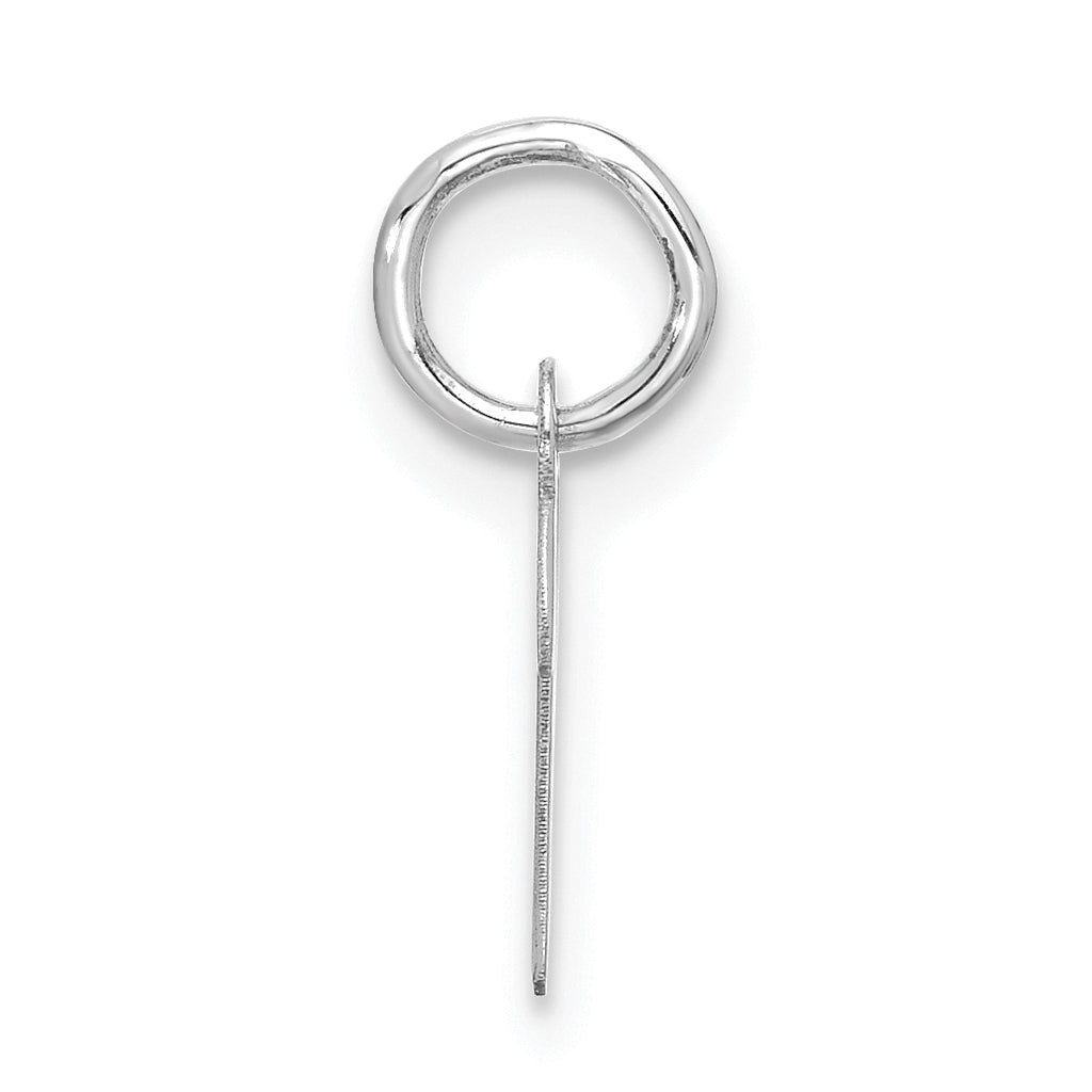 10K White Gold 10Kw Small Script Initial K Charm