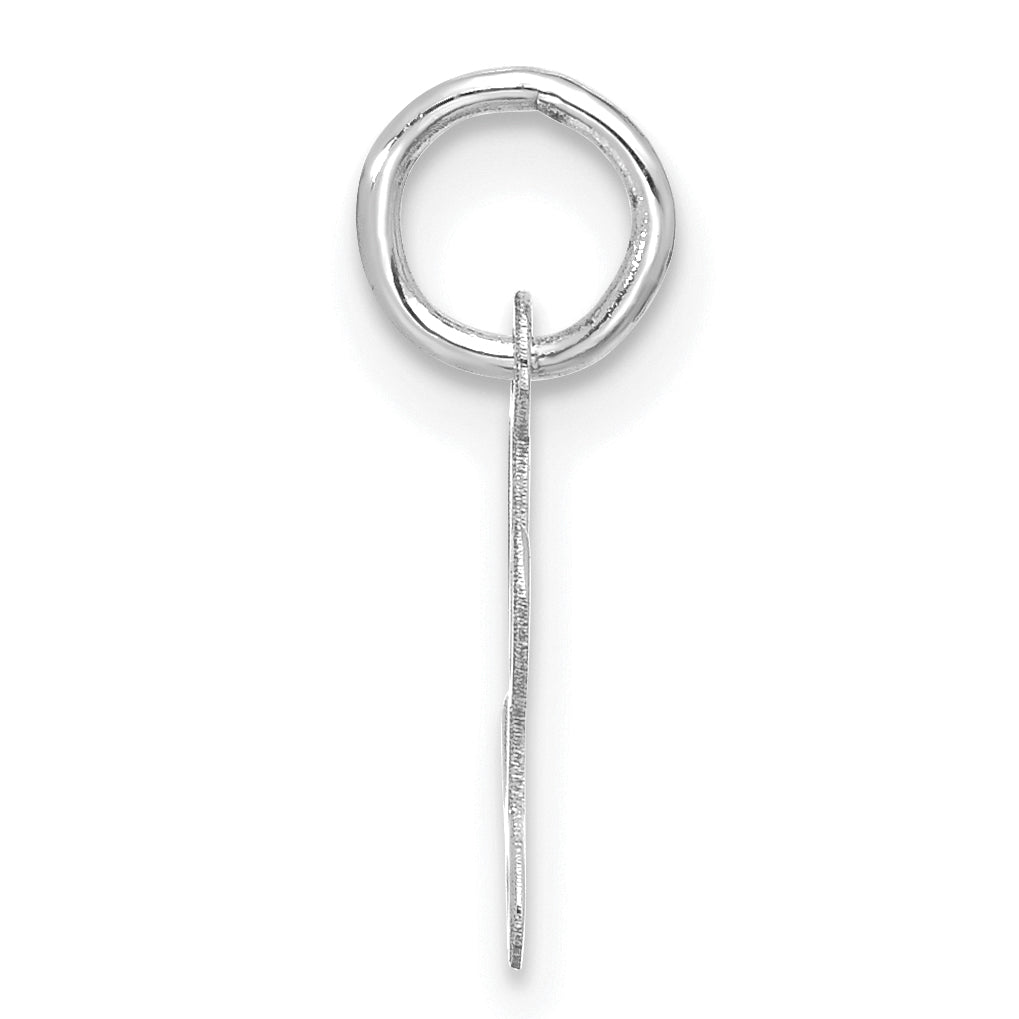 10K White Gold 10Kw Small Script Initial L Charm