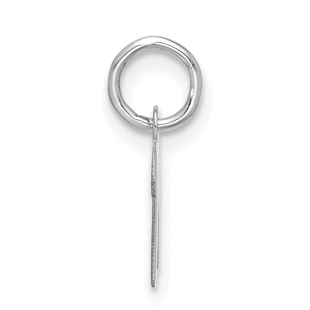 10K White Gold 10Kw Small Script Initial M Charm