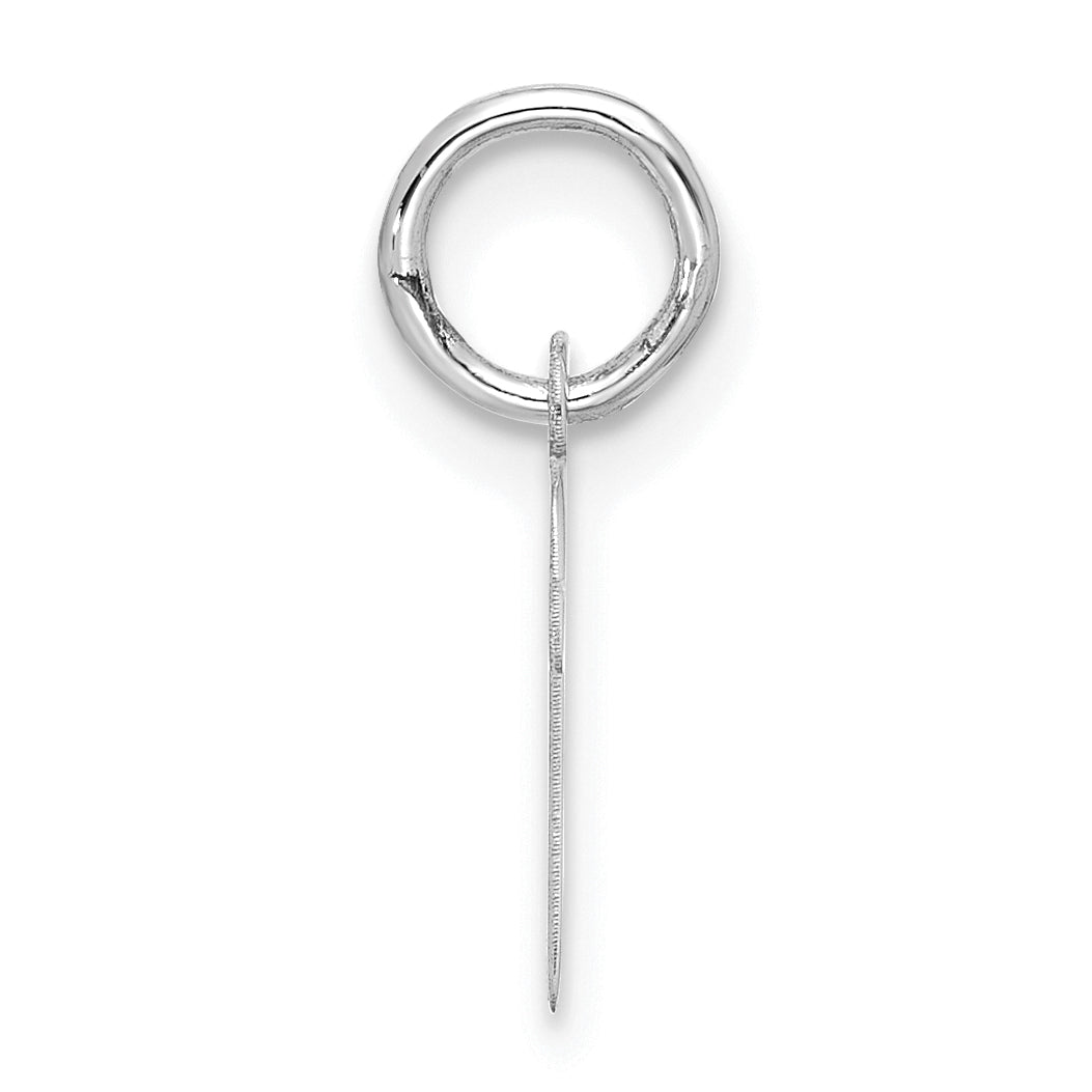 10K White Gold 10Kw Small Script Initial P Charm