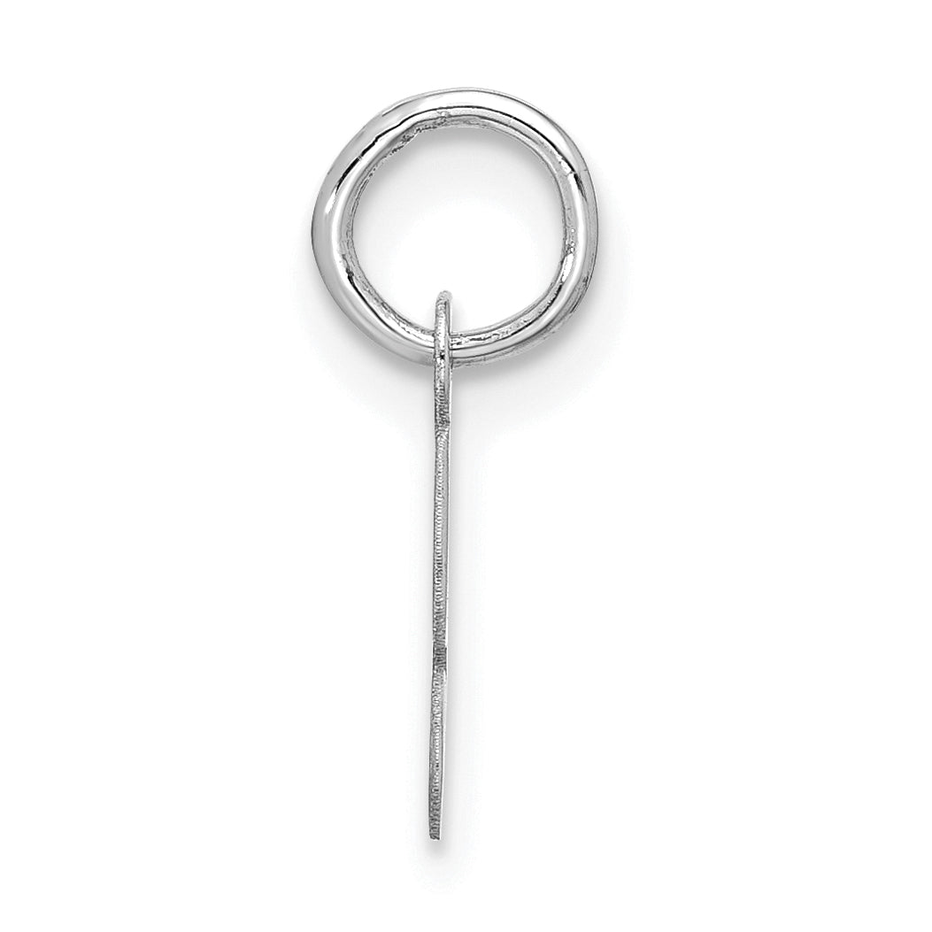 10K White Gold 10Kw Small Script Initial S Charm