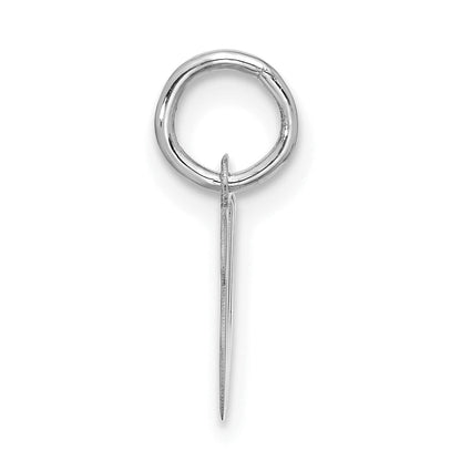 10K White Gold 10Kw Small Script Initial W Charm