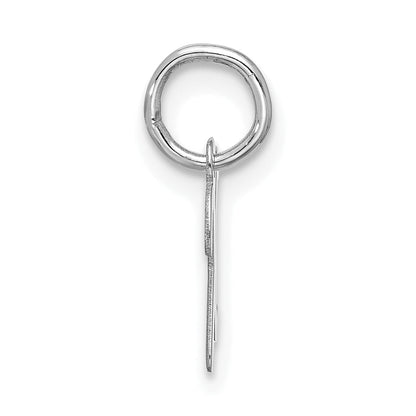 10K White Gold 10Kw Small Script Initial X Charm