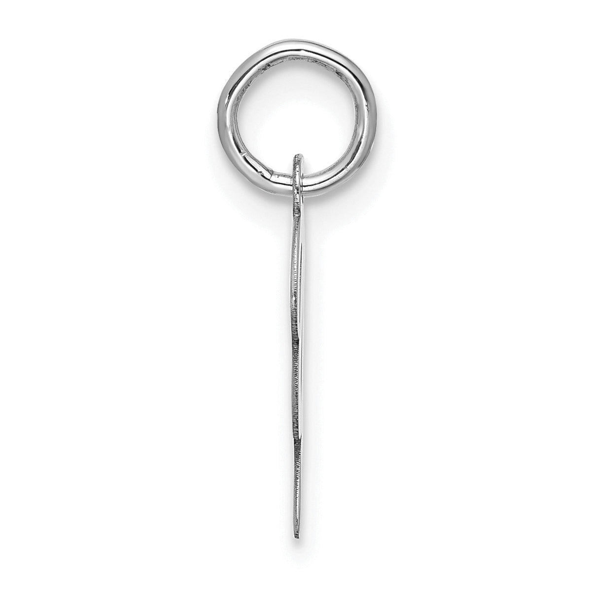 10K White Gold 10Kw Small Script Initial Y Charm