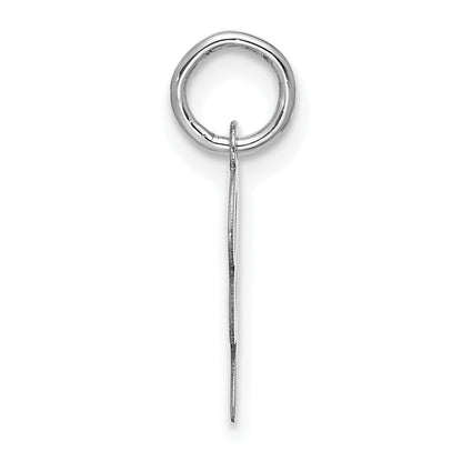 10K White Gold 10Kw Small Script Initial Y Charm