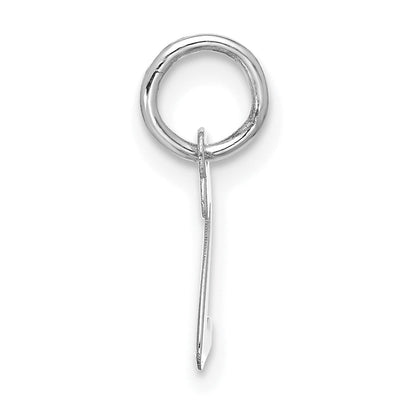 10K White Gold 10Kw Small Script Initial Z Charm