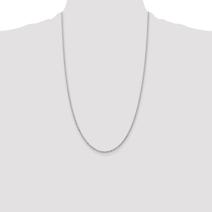 26 Inch 10K White Gold 1.85mm D/C Quadruple Rope Chain Necklace