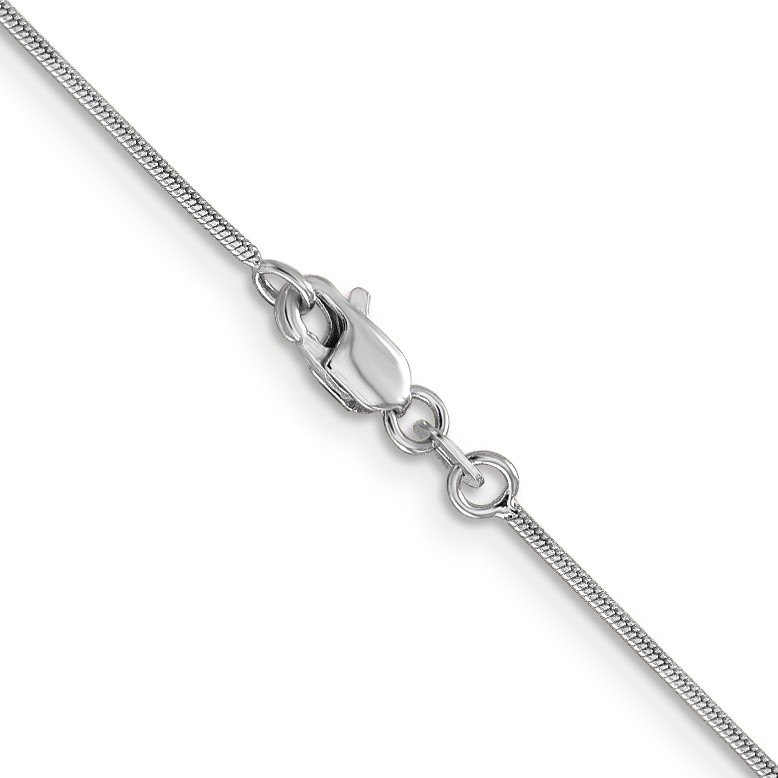 24 Inch 10K Wg .9mm Round Snake Chain Necklace