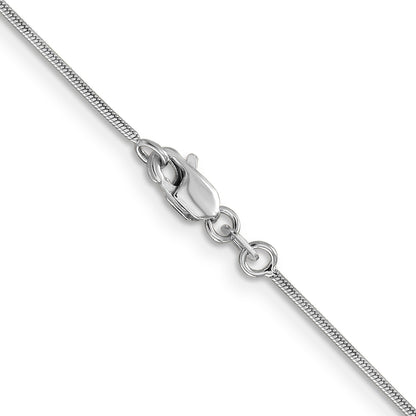 20 Inch 10K Wg .9mm Round Snake Chain Necklace
