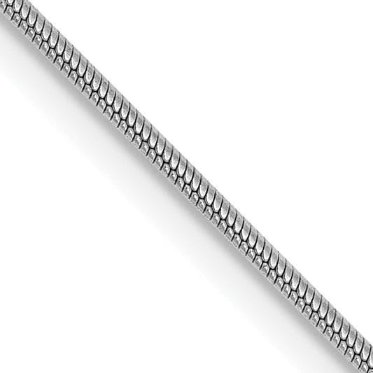 24 Inch 10K Wg .9mm Round Snake Chain Necklace