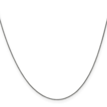 22 Inch 10K White Gold Wg .85mm Spiga Chain Necklace