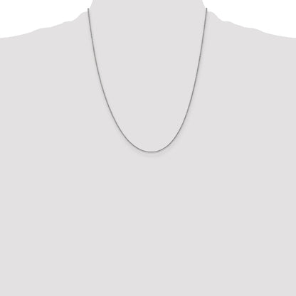 22 Inch 10K White Gold Wg .85mm Spiga Chain Necklace