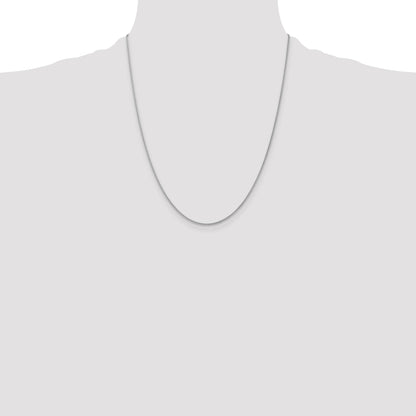 22 Inch 10K White Gold Wg 1.05mm Spiga Chain Necklace