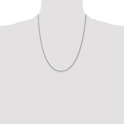 22 Inch 10K White Gold Wg 1.25mm Spiga Chain Necklace