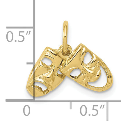 10K Yellow Gold Comedy/Tragedy Charm