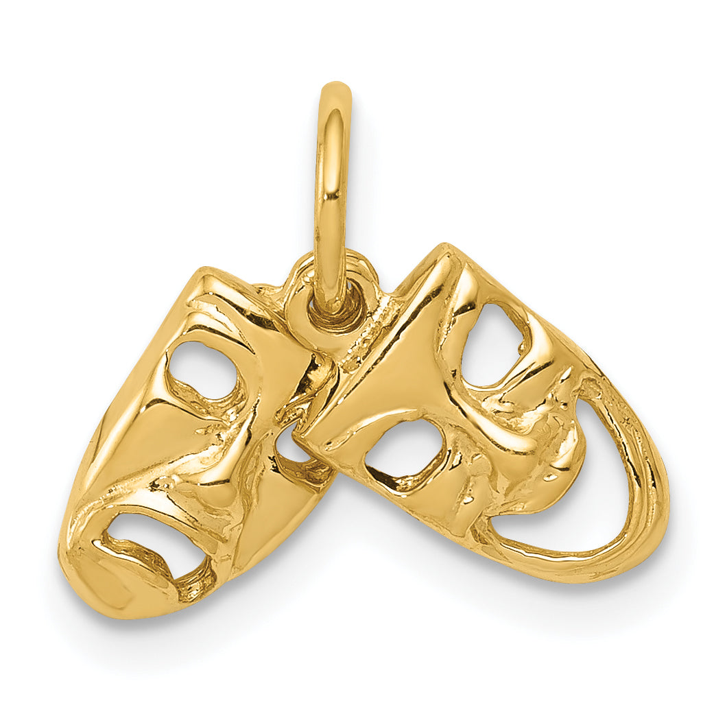 10K Yellow Gold Comedy/Tragedy Charm