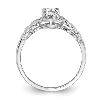 10K White Gold Topaz And Diamond Ring