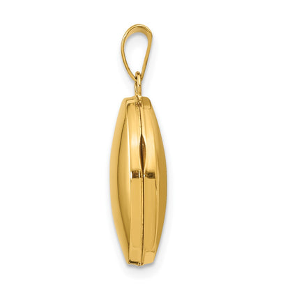 10K Yellow Gold Polished Oval Locket