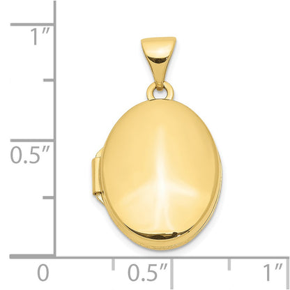 10K Yellow Gold Polished Oval Locket
