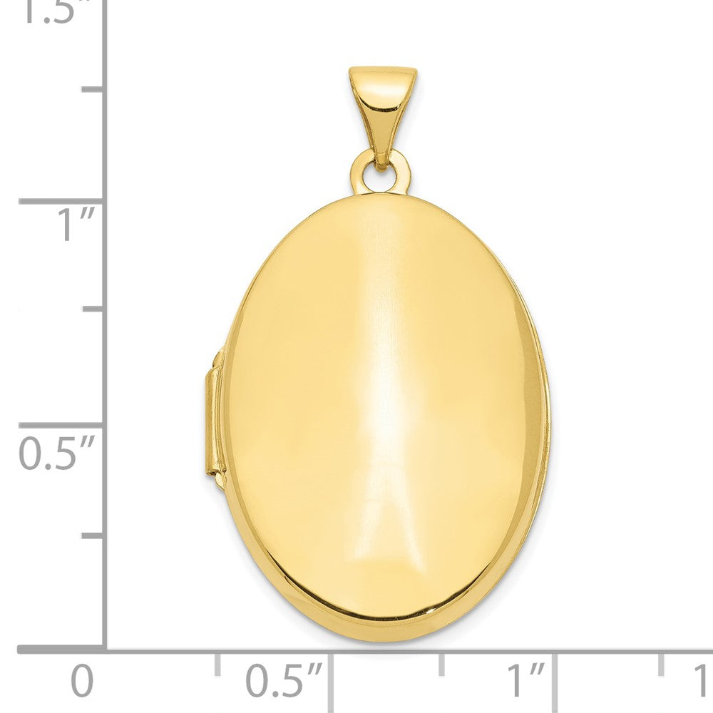 10K Yellow Gold Polished Domed Oval Locket