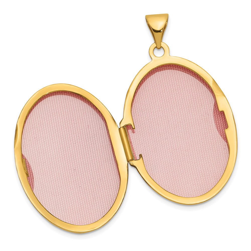 10K Yellow Gold Scroll Oval Locket
