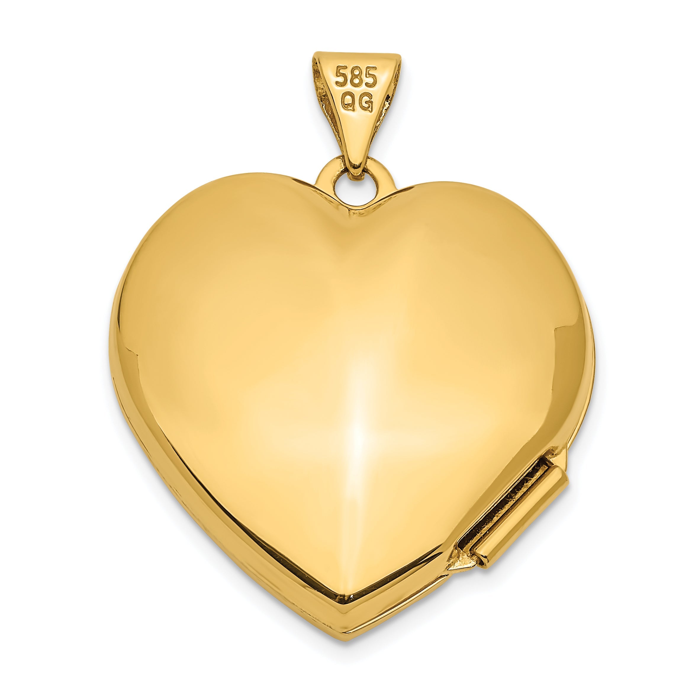 10K Two-Tone Dia Always In My Heart W/ Charm Inside 21mm Locket