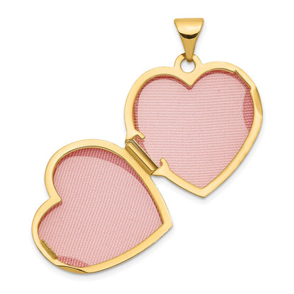10K Yellow Gold Plain Heart Locket