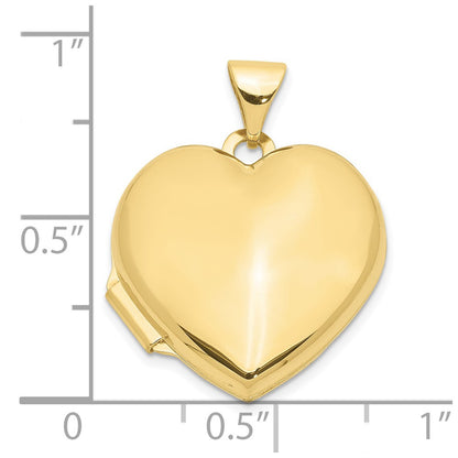 10K Yellow Gold Plain Heart Locket
