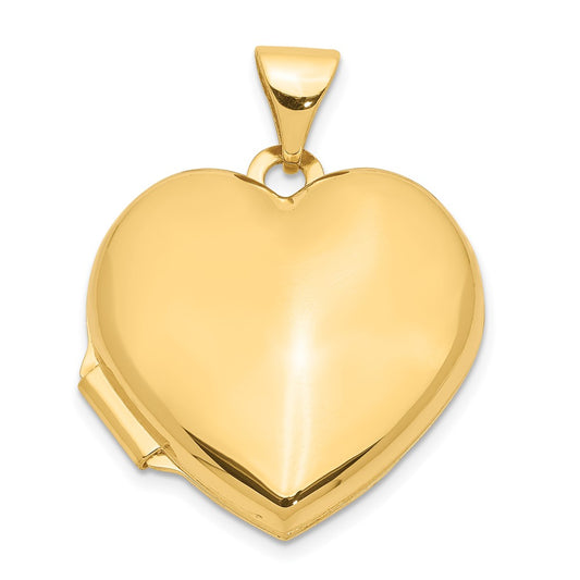 10K Yellow Gold Plain Heart Locket