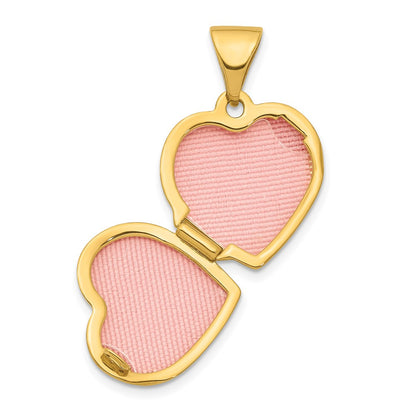 10K Yellow Gold Heart 13mm Locket Pendant