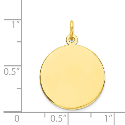 10k Yellow Gold 10K Plain .013 Gauge Circular Engravable Disc Charm