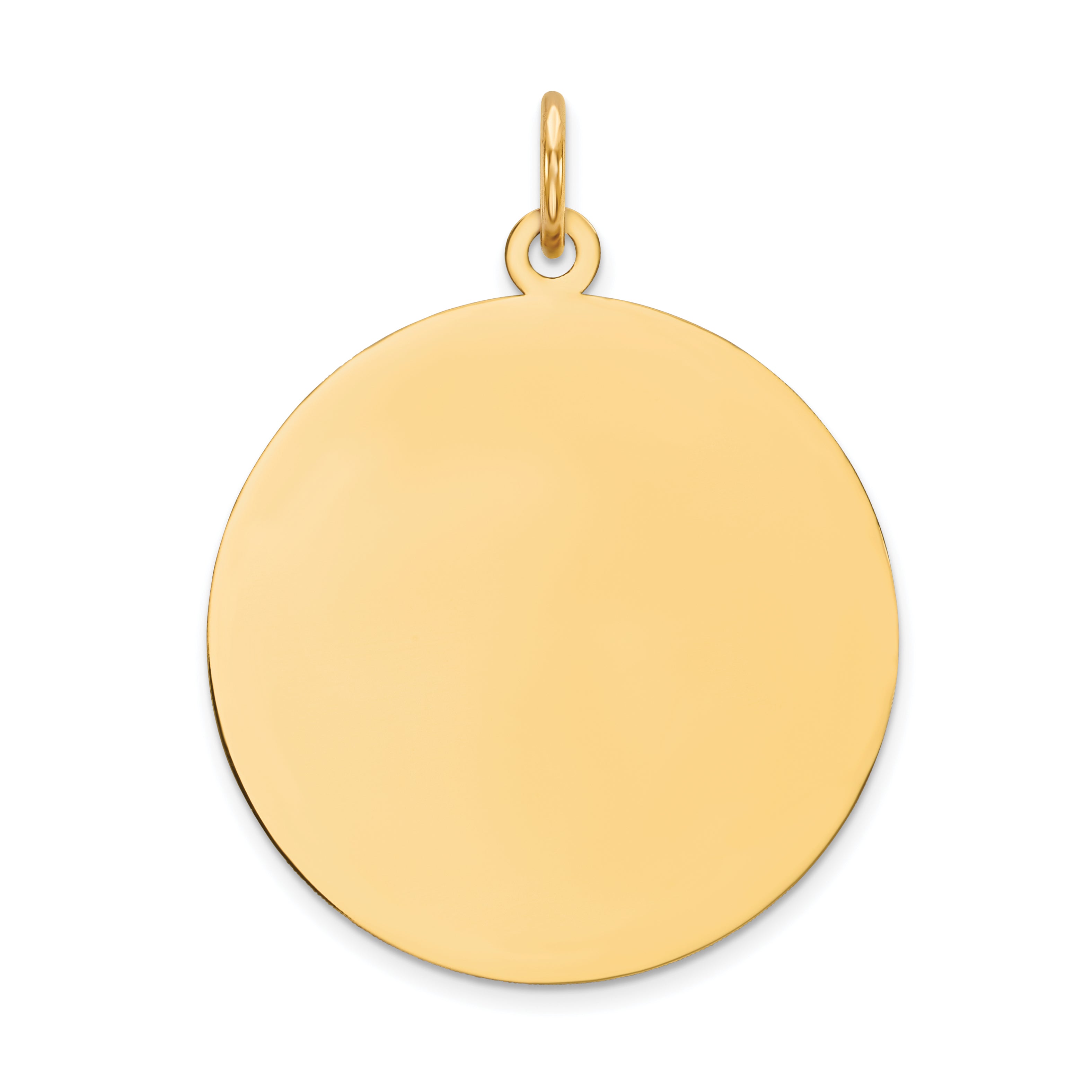 10k Yellow Gold 10K Plain .018 Gauge Circular Engravable Disc Charm