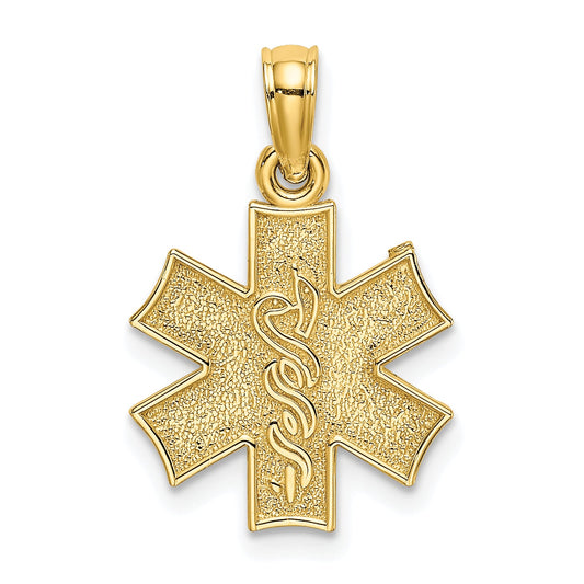 10K Yellow Gold 10K Medical Jewelry Symbol Pendant
