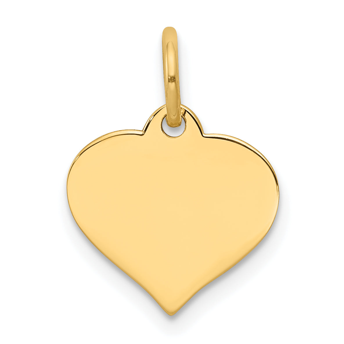 10k Yellow Gold 10k .013 Gauge Heart Disc Charm