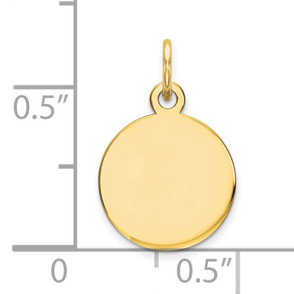 10K Yellow Gold 10K Round Disc Charm