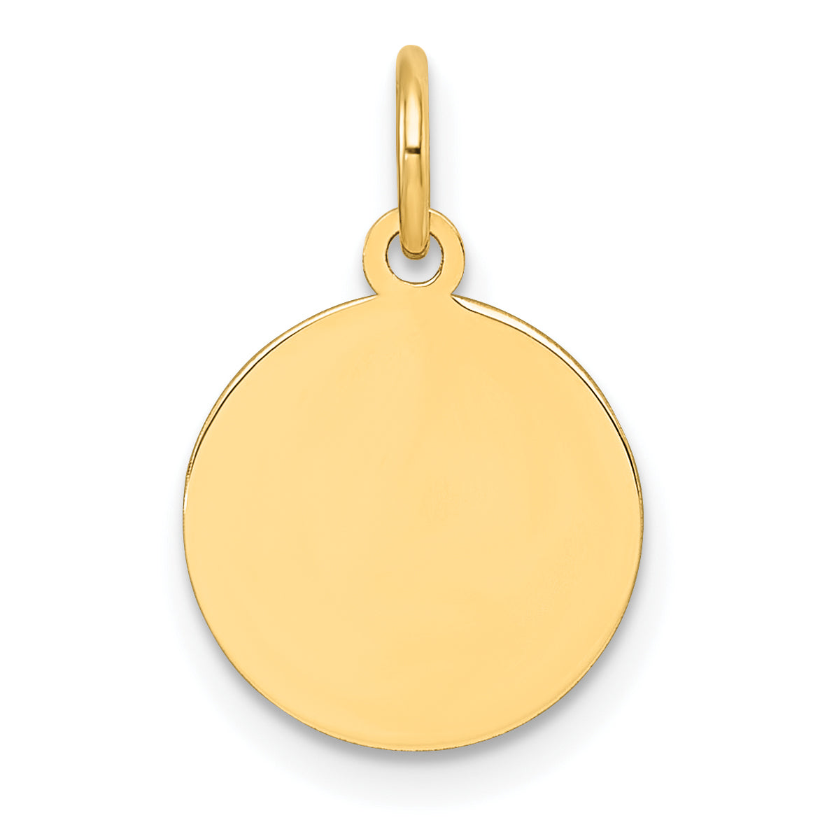 10K Yellow Gold 10K Plain .013 Gauge Circular Engravable Disc Charm