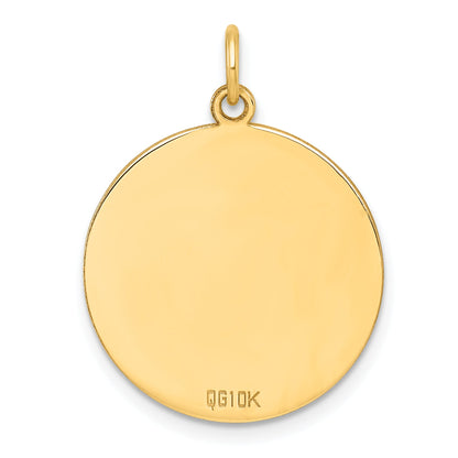 10K Yellow Gold 10K Round Disc Charm