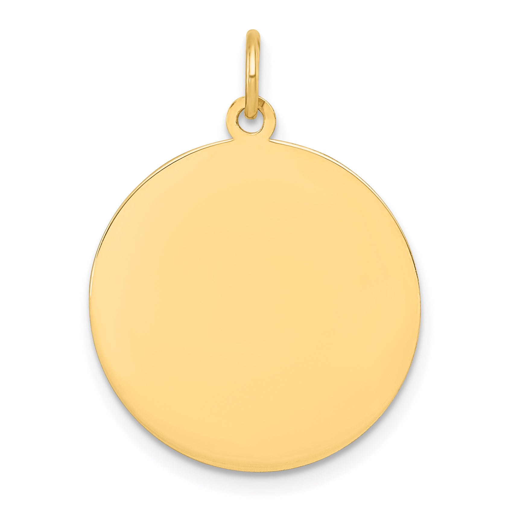 10K Yellow Gold 10K Round Disc Charm
