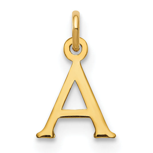 10K Yellow Gold 10Ky Cutout Letter A Initial Charm