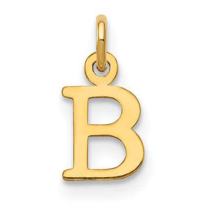 10K Yellow Gold 10Ky Cutout Letter B Initial Charm