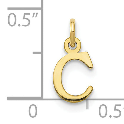10K Yellow Gold 10Ky Cutout Letter C Initial Charm