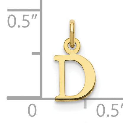 10K Yellow Gold 10Ky Cutout Letter D Initial Charm