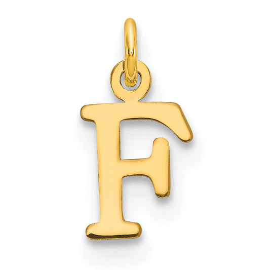 10K Yellow Gold 10Ky Cutout Letter F Initial Charm