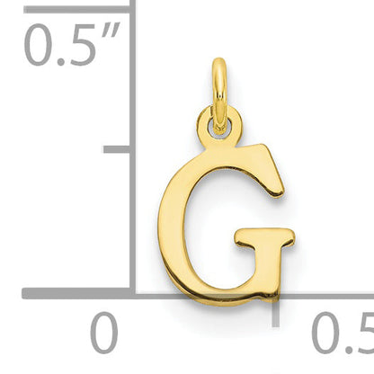 10K Yellow Gold 10Ky Cutout Letter G Initial Charm
