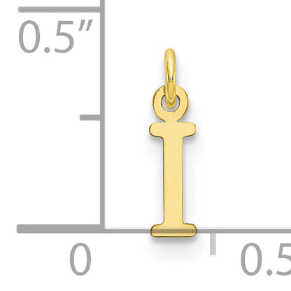 10K Yellow Gold 10Ky Cutout Letter I Initial Charm