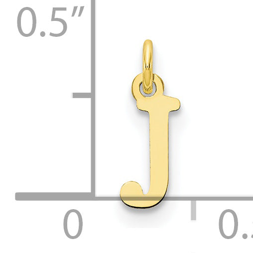 10K Yellow Gold 10Ky Cutout Letter J Initial Charm